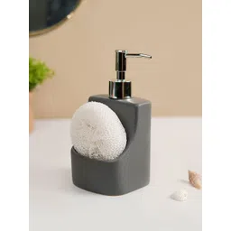 MARKET99 Grey Solid Ceramic Soap Dispenser-picture-19