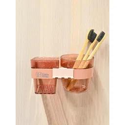 MARKET99 Pink & Beige 2 Pieces Textured Bath Accessories Set-picture-26