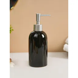 MARKET99 Plain Glossy Black Ceramic Soap Dispenser-picture-24