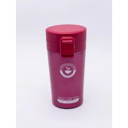 MARKET99 Red & White Printed Stainless Steel Glossy Travel Mug with Lid image 3