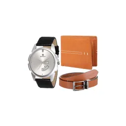 MARKQUES Men Black & Brown Solid Accessory Gift Set-picture-27