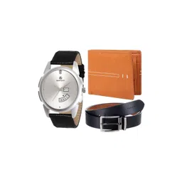 MARKQUES Men Black & Brown Solid Accessory Gift Set-picture-28