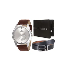 MARKQUES Men Black & Brown Solid Leather Accessory Gift Set-picture-15