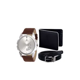 MARKQUES Men Black & Brown Solid Leather Accessory Gift Set-picture-16