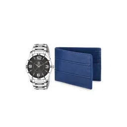 MARKQUES Men Blue & Silver Solid Leather Accessory Gift Set-picture-34