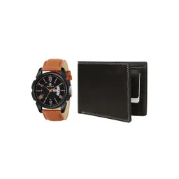 MARKQUES Men Brown & Black Solid Leather Accessory Gift Set-picture-20