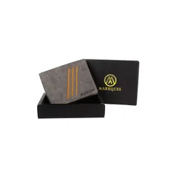 MARKQUES Men Striped Leather Two Fold Wallet with SIM Card Holder-picture-14