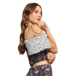 MARKQUES Small Textured Embellished Leather Swagger Sling Bag-picture-22