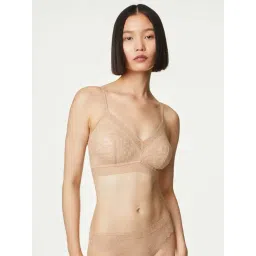 Marks & Spencer Beige Flexifit Lace Non Wired Bralette-picture-18