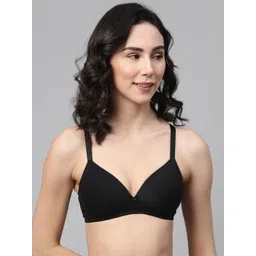 Marks & Spencer Black Solid Non-Wired Lightly Padded T-shirt Bra T333208K-picture-31