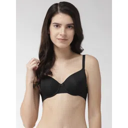 Marks & Spencer Black Solid Underwired Lightly Padded T-shirt Bra T332252-picture-28