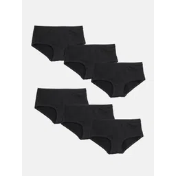 Marks & Spencer Boys Black Pack of 5 Cotton Solid Briefs-picture-14