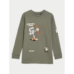 Marks & Spencer Boys Graphic Printed Round Neck Cotton T-shirt-picture-43