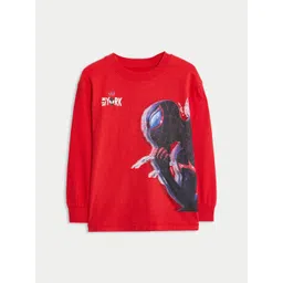 Marks & Spencer Boys Spider-Man Printed Pure Cotton Pullover Sweatshirt-picture-22