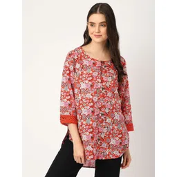 Marks & Spencer Floral Printed Cotton Top-picture-19