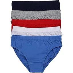 marks & spencer Girls Cotton Solid High Rise Briefs (Pack of 5)-picture-23