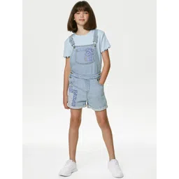 Marks & Spencer Girls Denim Cotton Dungaree-picture-16
