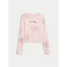 Marks & Spencer Girls Floral Printed Cotton Regular Top-picture-38