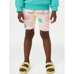 Marks & Spencer Girls Floral Printed High-Rise Shorts-picture-28