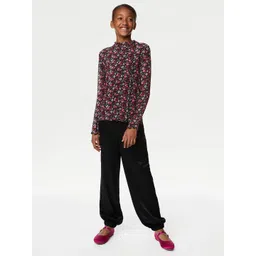 Marks & Spencer Girls Floral Printed Round Neck Regular Top-picture-27