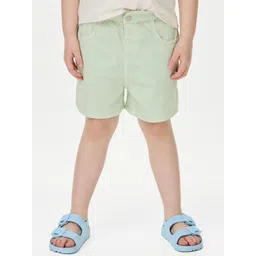 Marks & Spencer Girls High-Rise Cotton Denim Shorts-picture-16