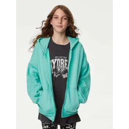 Marks & Spencer Girls Hooded Front-Open Sweatshirt-picture-23