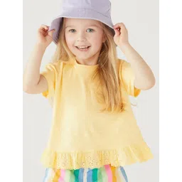 Marks & Spencer Girls Round Neck Cotton Top-picture-22