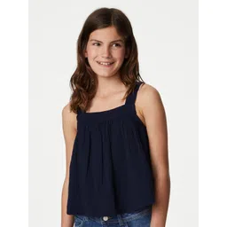 Marks & Spencer Girls Sleeveless Cotton A-Line Top-picture-36