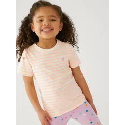 Marks & Spencer Girls Striped Cotton T-shirt-picture-37