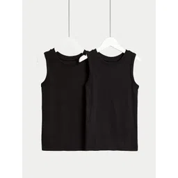 Marks & Spencer Kids Pack Of 2 Basic Vests-picture-31