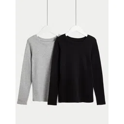 Marks & Spencer Kids Pack Of 2 Round Neck Thermal Tops-picture-24