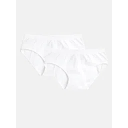 Marks & Spencer Kids Pack of 2 White Solid Briefs-picture-21