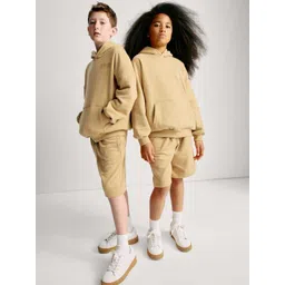 Marks & Spencer Kids Solid Regular Fit Mid-Rise Waist Shorts-picture-19