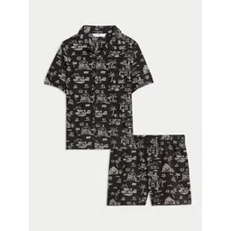 Marks & Spencer Kids Tropical Printed Pure Cotton Night suit-picture-41