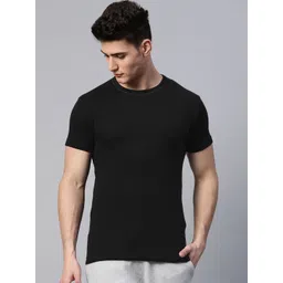 Marks & Spencer Men Black Self Design Lounge T-shirt-picture-28