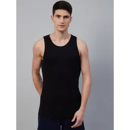 Marks & Spencer Men Black Solid Cotton Innerwear Vests T144760VBLACK-picture-34