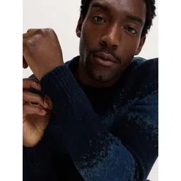 Marks & Spencer Men Ombre Striped Wool Pullover Sweater-picture-28