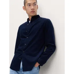 Marks & Spencer Men Solid Button-Down Collar Pure Cotton Casual Shirt-picture-27