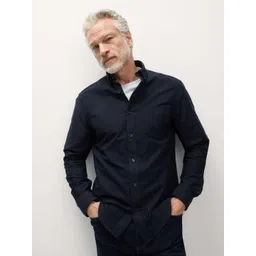 Marks & Spencer Men Solid Button-Down Collar Pure Cotton Casual Shirt-picture-26