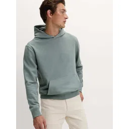 Marks & Spencer Men Solid Full Sleeves Hooded Pullover Sweatshirt image 2
