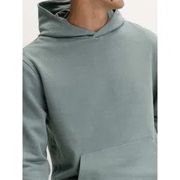 Marks & Spencer Men Solid Full Sleeves Hooded Pullover Sweatshirt image 5