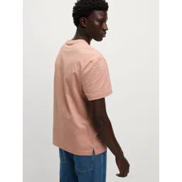 Marks & Spencer Men Solid Round Neck Cotton T-shirt image 3