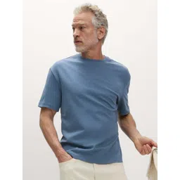 Marks & Spencer Men Solid Round Neck Relaxed Fit T-shirt-picture-34