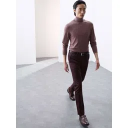 Marks & Spencer Men Solid Turtle Neck Long Sleeves Woollen Pullover-picture-30