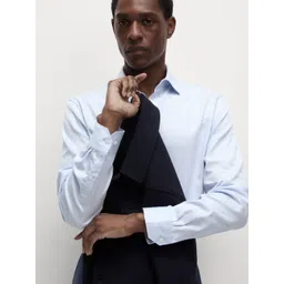 Marks & Spencer Men Spread Collar Solid Cotton Formal Shirt-picture-35