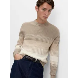 Marks & Spencer Men Striped Ribbed Pullover-picture-15