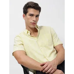 Marks & Spencer Men Windowpane Checked Button-Down Collar Pure Cotton Casual Shirt-picture-29