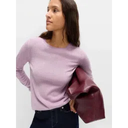 Marks & Spencer Purple Supersoft Crew Neck Jumper-picture-12
