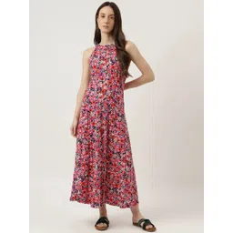Marks & Spencer Round Neck Floral Printed Front Slit Maxi Dress-picture-27