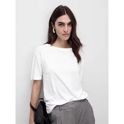 Marks & Spencer Round Neck Relaxed Fit T-shirt-picture-39